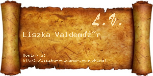 Liszka Valdemár névjegykártya